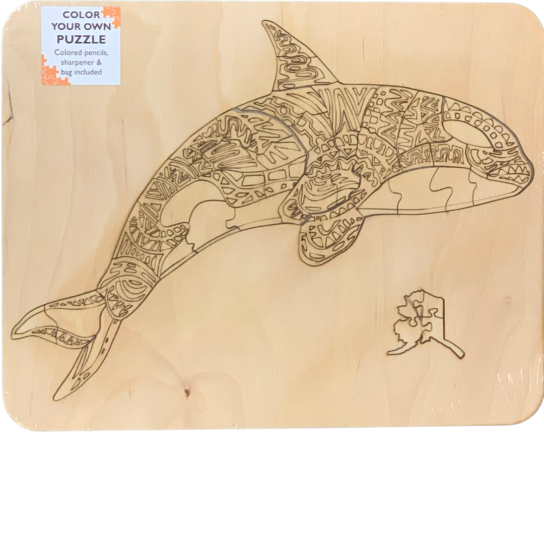 Download Orca Whale Color Your Own Puzzle Bashor Blast Alaskan Gifts